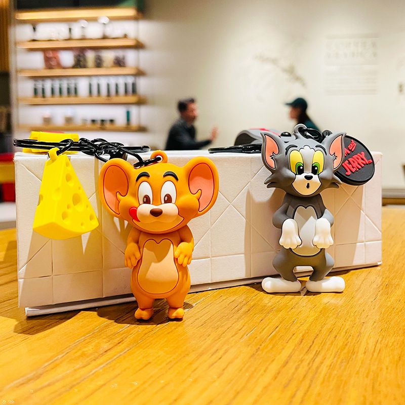 Móc Khóa Hình Tom Và Jerry Bằng Silicon Dễ Thương