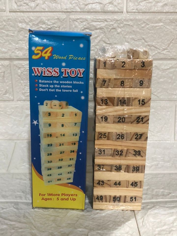 Đồ chơi rút gỗ WiSS Toy 54 thanh loại lớn (hộp màu xanh )