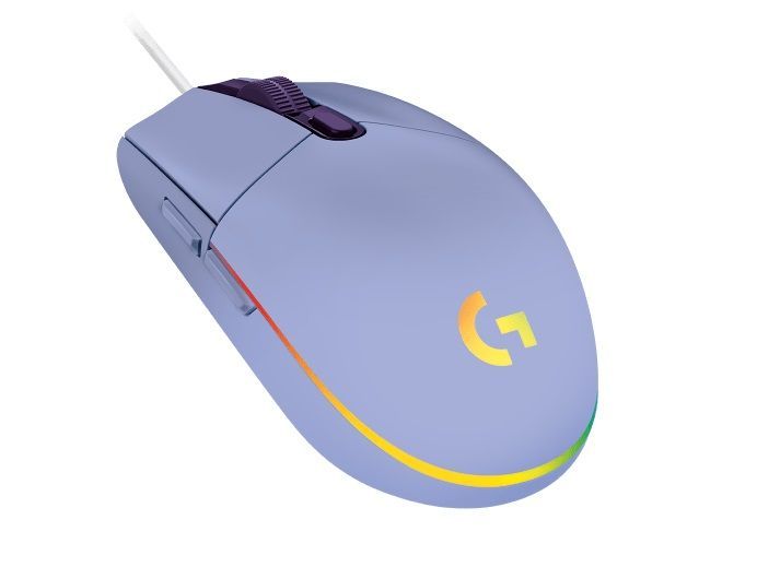 Chuột có dây chuyên game Logitech G203 LightSync Lilac