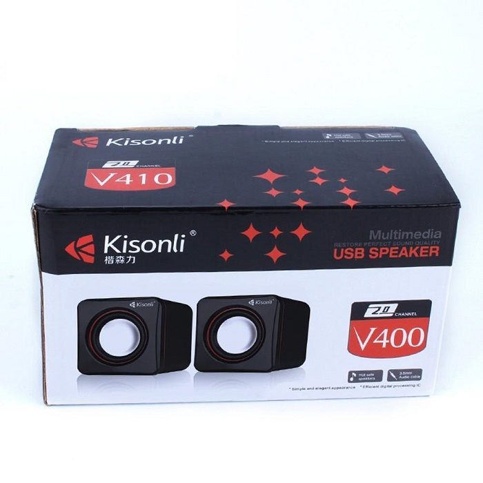 Loa vi tính Kisonli V400 cho PC, laptop, điện thoại