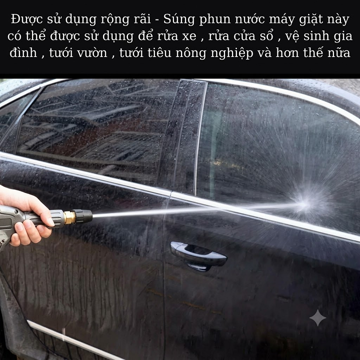 Bộ Vòi Xịt Tăng Áp Kèm Dây 10m Có 3 Chế Độ Xịt Rửa Xe Tưới Cây