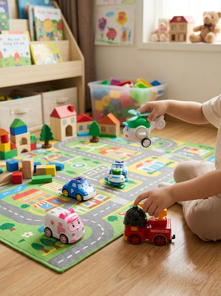 Bộ 4 xe mô hình biệt đội cứu hộ Robocar Poli