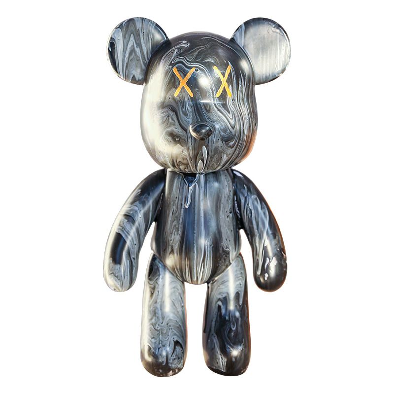 Set móc khóa gấu BearBrick 8cm DIY tự đổ màu Handmade (3 màu)