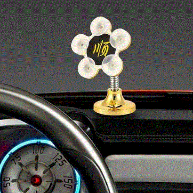 Đế hít điện thoại xoay 360 hình hoa mai cho xe hơi