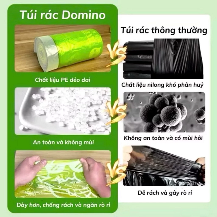 Túi đựng rác dây rút ngải cứu 200g
