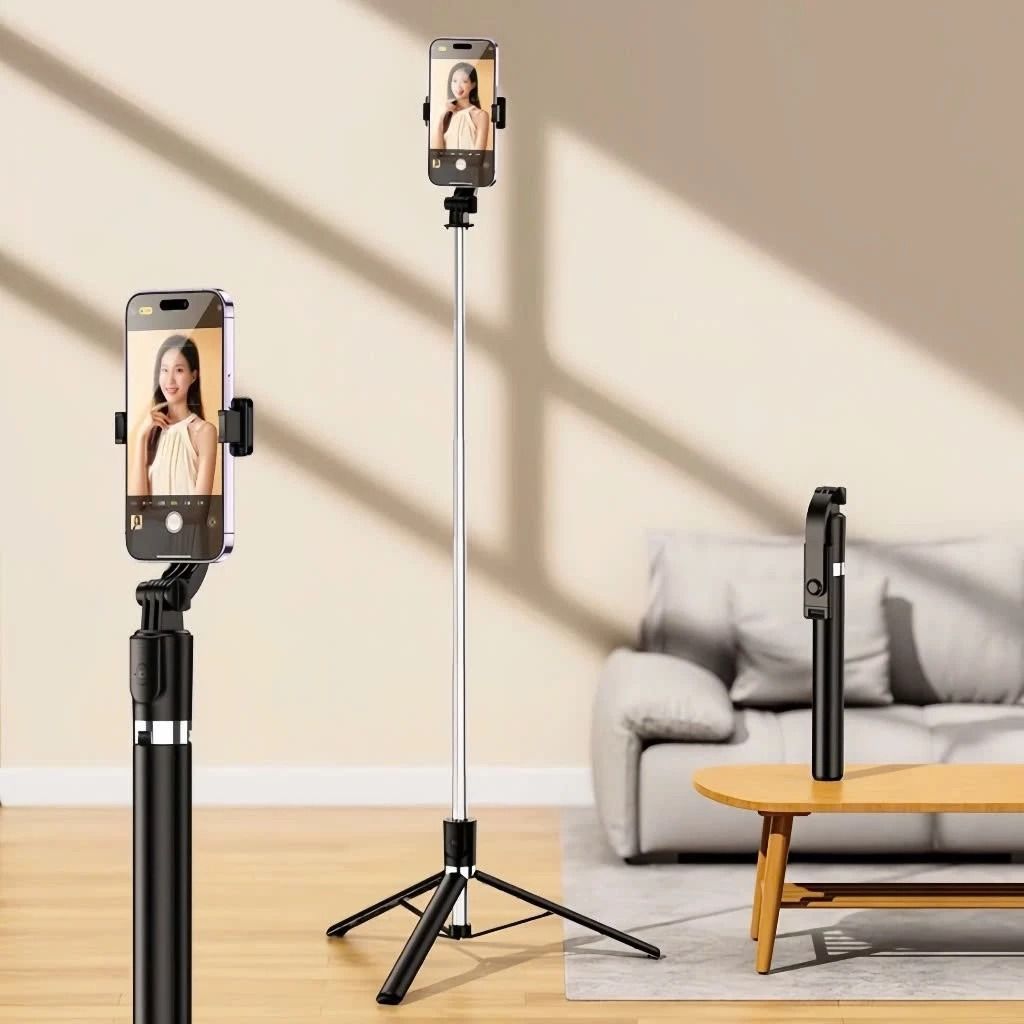 Gậy chụp hình selfie 3 chân nút bấm Bluetooth R1-L dài 170 cm