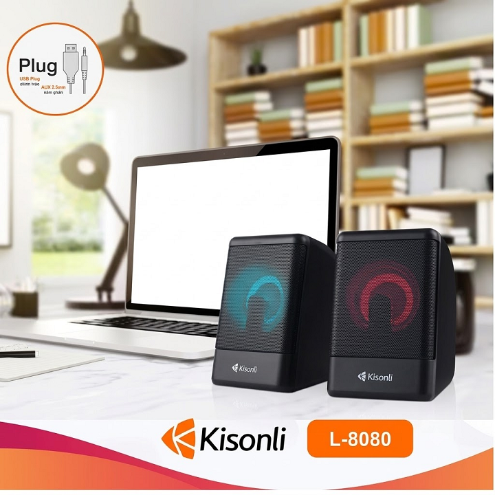 Loa Vi tính, máy tính để bàn Kisonli 2.0 L-8080