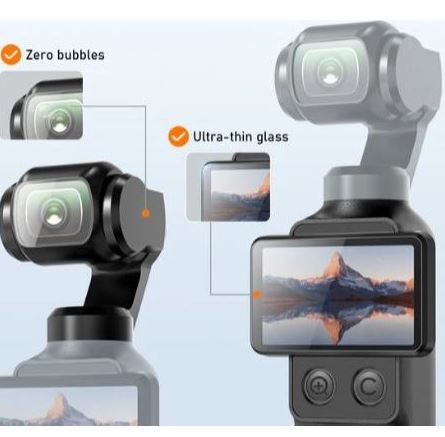 Set 2 bộ gồm dụng cụ d&aacute;n m&agrave;n h&igrave;nh DJI Osmo Pocket4/3 v&agrave; miếng d&aacute;n bảo vệ m&agrave;n h&igrave;nh ống k&iacute;nh cường lực AR h&atilde;ng CYNOVA