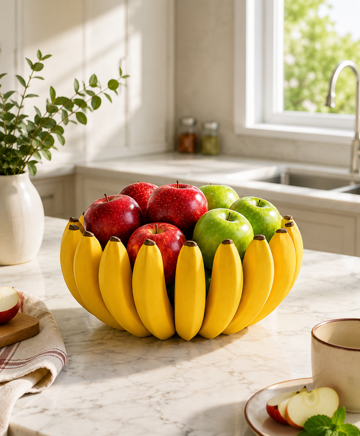 Nải chuối đựng hoa quả bằng nhựa in 3D kích thước 20cm