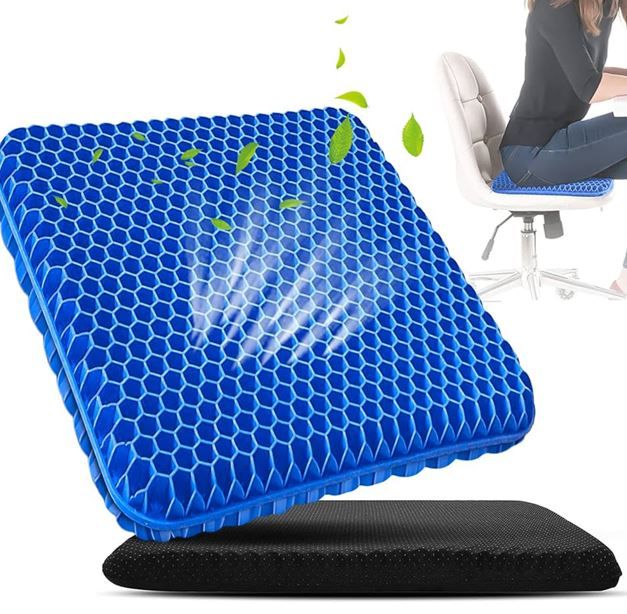 Đệm Ghế Ngồi Văn Phòng Bằng Silicon Mềm Dẻo,  Kiểu Dáng Tổ Ong Thoáng Khí