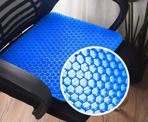 Đệm Ghế Ngồi Văn Phòng Bằng Silicon Mềm Dẻo,  Kiểu Dáng Tổ Ong Thoáng Khí