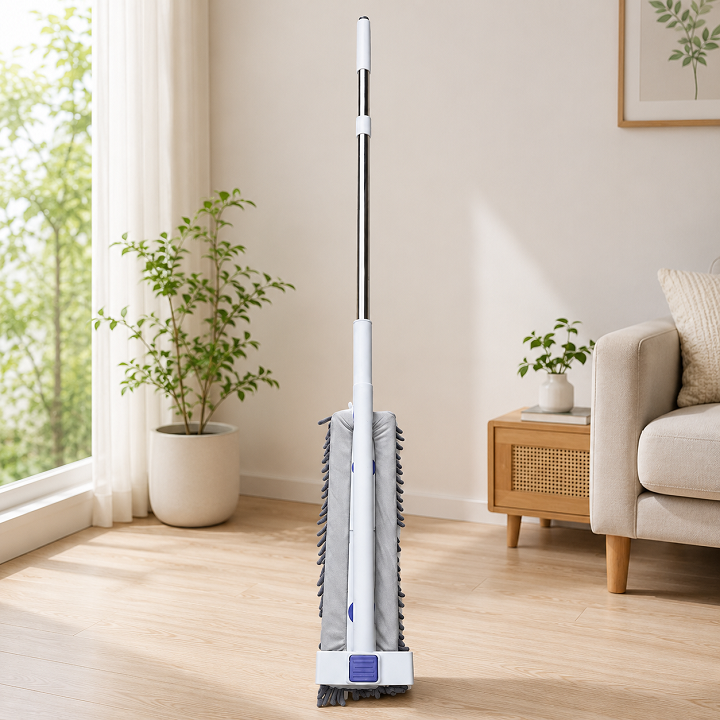Cây Lau Nhà Tự Vắt Vải Bông, Có 2 Lỗ Chứa Nước Lau Sàn, Cơ Chế Vắt Dễ Dàng