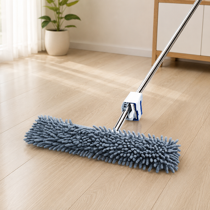 Cây Lau Nhà Tự Vắt Vải Bông, Có 2 Lỗ Chứa Nước Lau Sàn, Cơ Chế Vắt Dễ Dàng