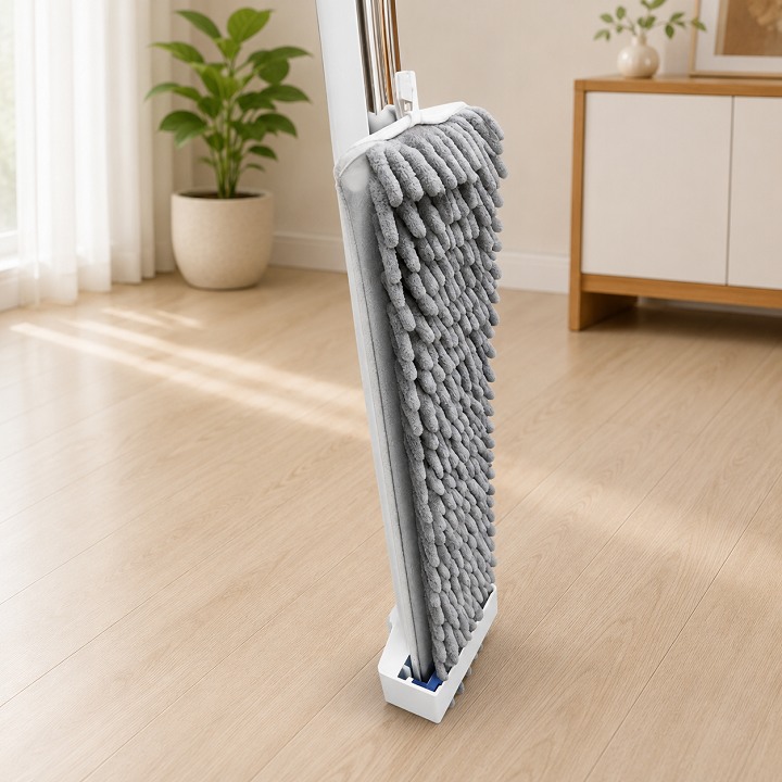 Cây Lau Nhà Tự Vắt Vải Bông, Có 2 Lỗ Chứa Nước Lau Sàn, Cơ Chế Vắt Dễ Dàng