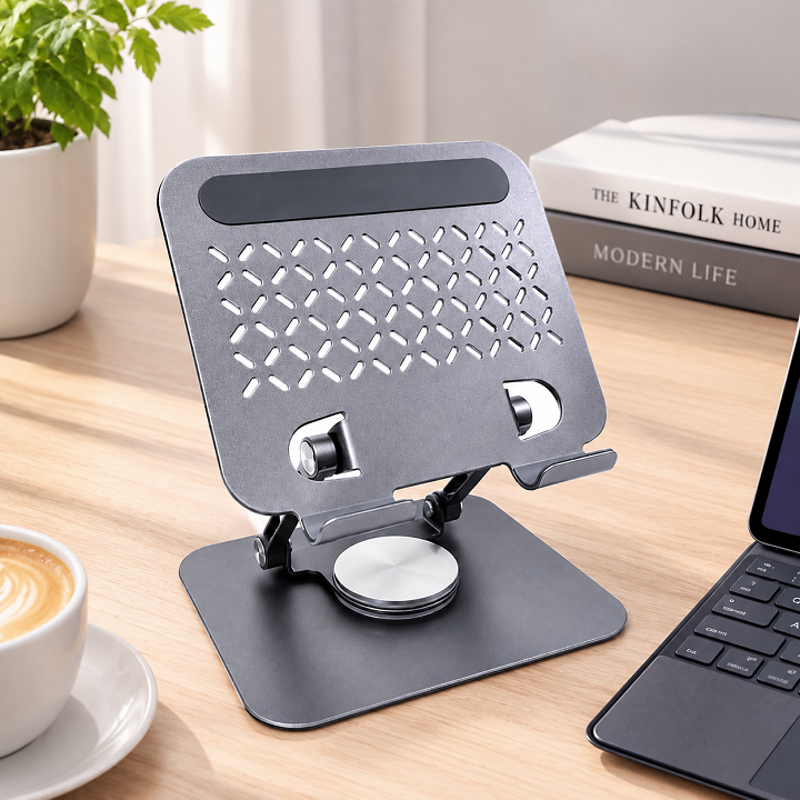 Giá Đỡ Máy Tính Bảng Bằng Thép Carbon Xoay 360 Độ