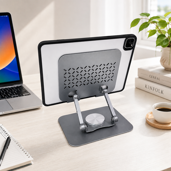 Giá Đỡ Máy Tính Bảng Bằng Thép Carbon Xoay 360 Độ