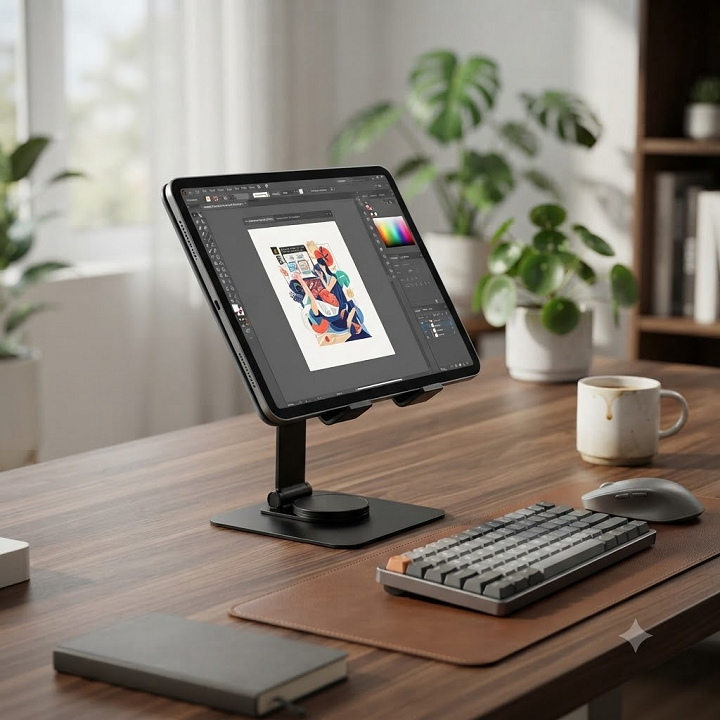 Giá đỡ Ipad, điện thoại L05 chất liệu hợp kim xoay 360 độ