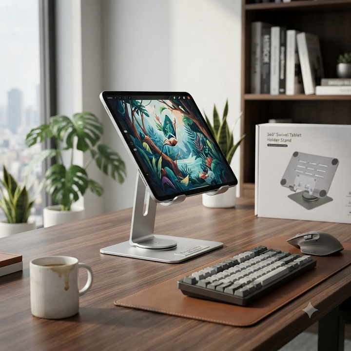 Giá đỡ Ipad, điện thoại L05 chất liệu hợp kim xoay 360 độ