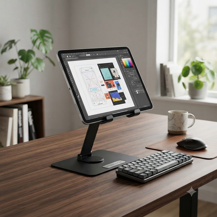 Giá đỡ Ipad, điện thoại L05 chất liệu hợp kim xoay 360 độ