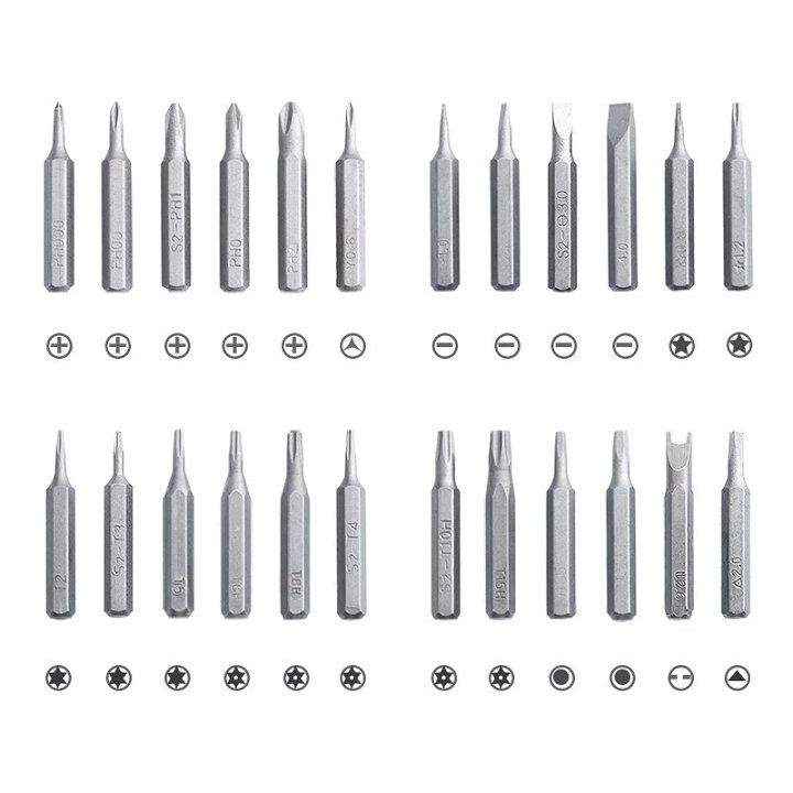 Bộ Tua Vít Đa Năng 24 Đầu Tiện Dụng BRDRC Sửa Điện Thoại, Laptop, Máy Tính Bảng, Đồng Hồ