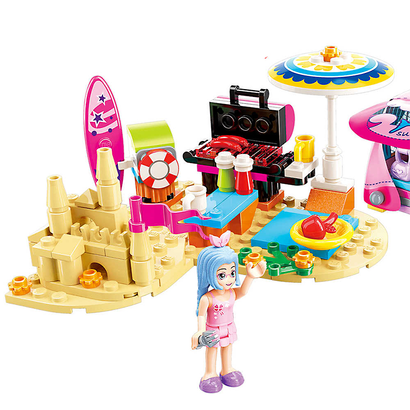 Bộ đồ chơi Lắp ghép BQQ bãi biển cho bé
