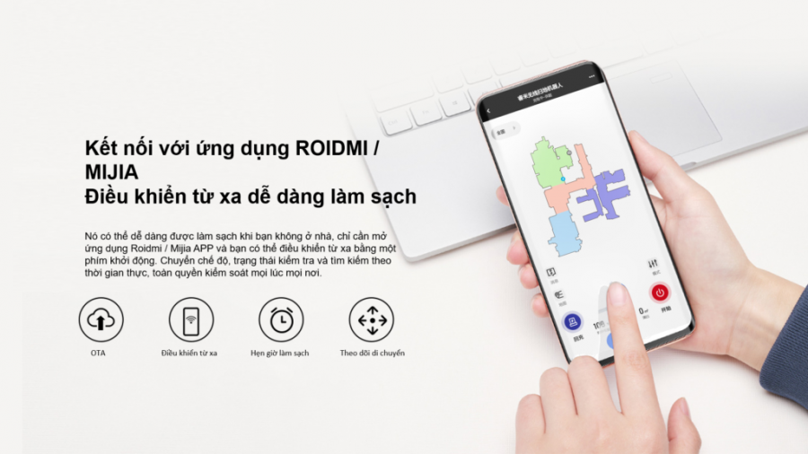 Robot hút bụi lau nhà Xiaomi RoidMi EVE Plus 2021