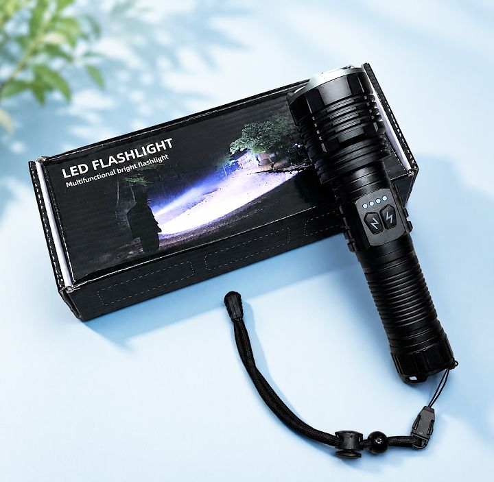 Đèn Pin Cao Cấp G64 Với 2 Màu Sáng Trắng Vàng Có 5 Chế Độ Sáng