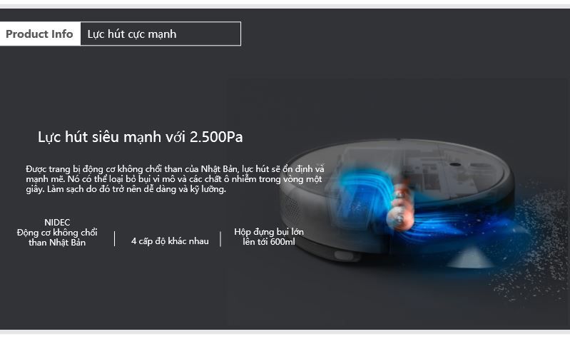 Robot hút bụi Xiaomi Mi Robot Vacuum Mop Bản Quốc Tế