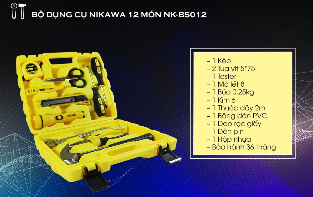 Bộ dụng cụ đa năng 12 món Nikawa Chính hãng