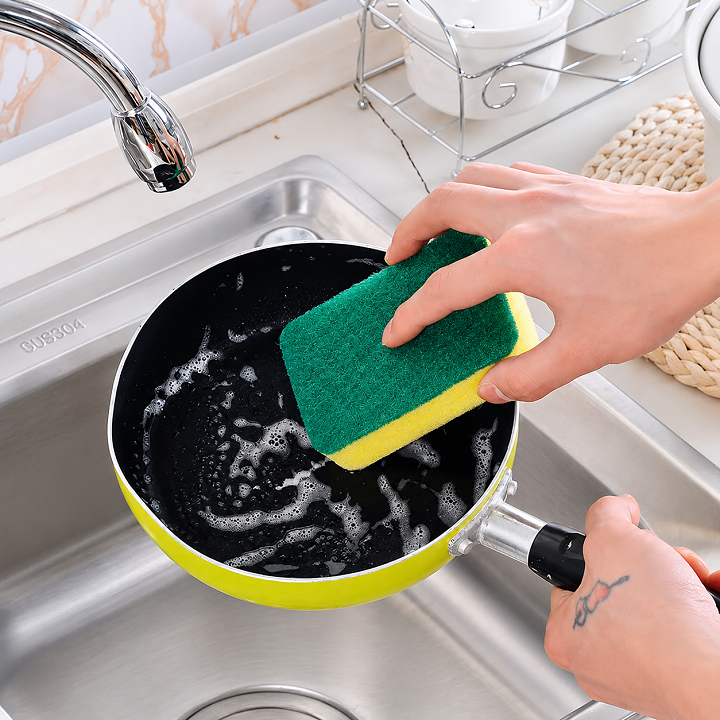 Bộ 2 miếng cọ xoong nồi kèm 1 múi rửa chén