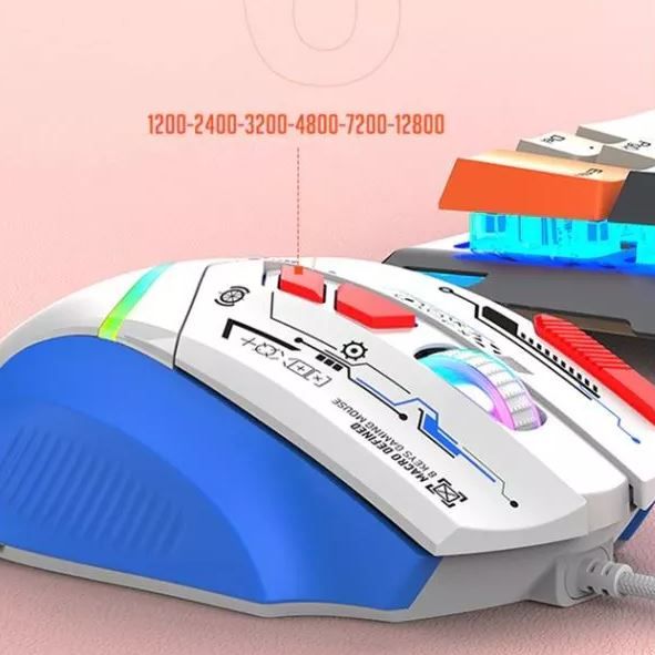 Chuột Gaming RGB Có Dây XUNFOX G7 -  Màu Trắng