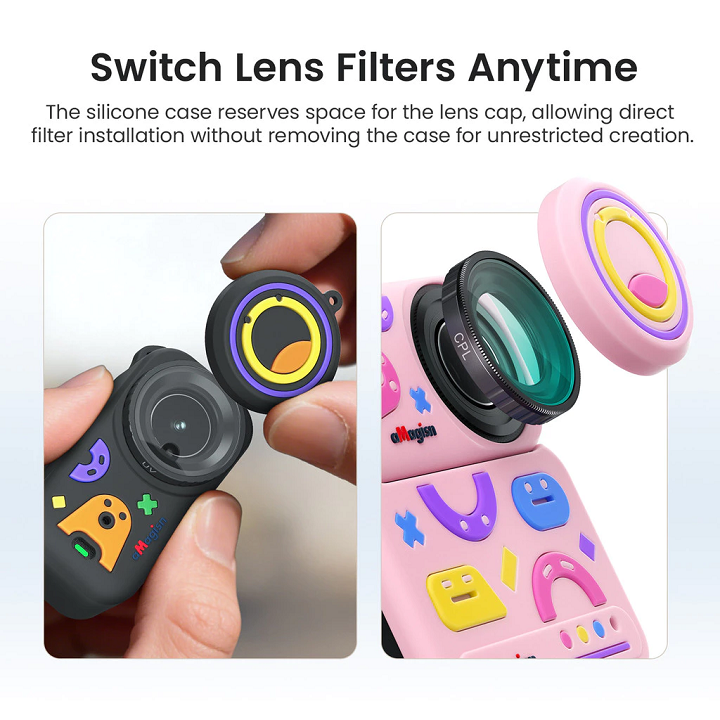 Ốp silicone bảo vệ aMagisn cho Camera DJI Osmo Nano phiên bản expoxy - Đen