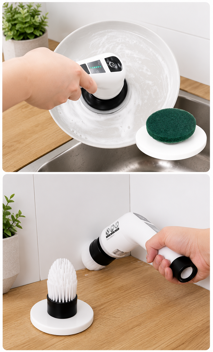 Bàn Chải Điện Vệ Sinh Đa Năng 9 IN 1 - Giải Pháp Làm Sạch Toàn Diện Cho Mọi Góc Nhà