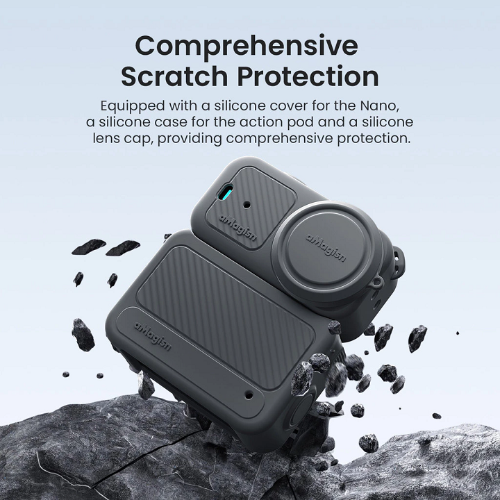 Ốp Bảo Vệ Bằng Silicon aMagisn Cho Camera Hành Động DJI Osmo Nano - Đen