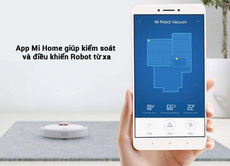 Robot hút bụi Xiaomi Mi Robot Vacuum Mop Bản Nội Địa
