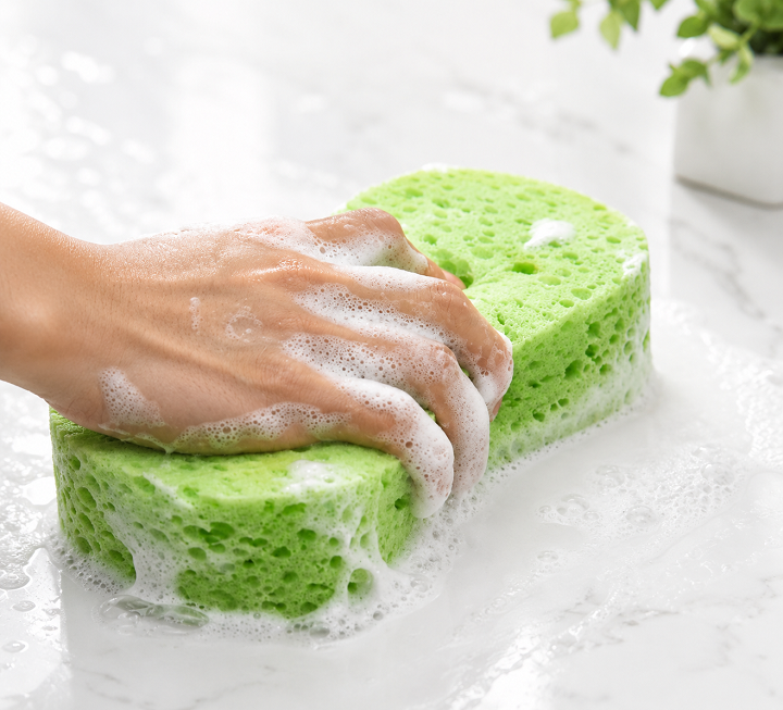 Miếng Bọt Biển Cọ Rửa Đa Năng, Mút Xốp Lau Chùi, Vệ Sinh Xe Cộ Đồ Dùng - Màu Xanh Lá