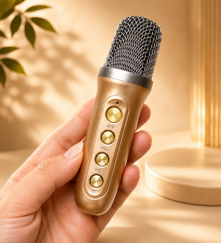 Micro YS - 98 hát Karaoke cầm tay kèm loa, có kèm 1 micro nhỏ, kết nối Bluetooth