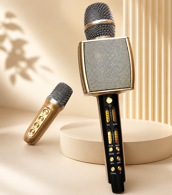 Micro YS - 98 hát Karaoke cầm tay kèm loa, có kèm 1 micro nhỏ, kết nối Bluetooth
