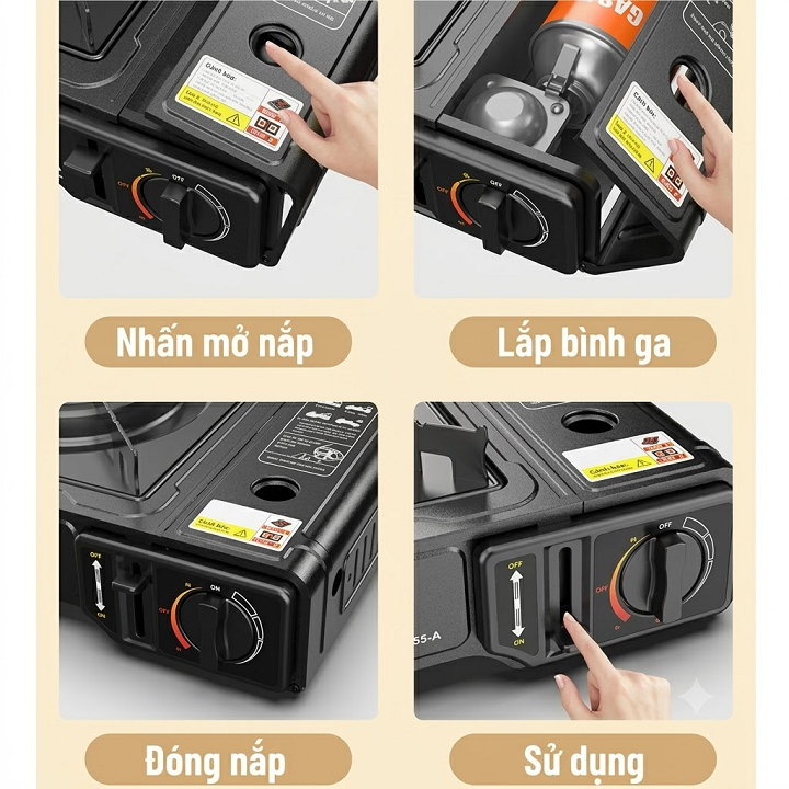 Bếp Gas Mini Du Lịch Chống Cháy Nổ, An Toàn Khi Sử Dụng