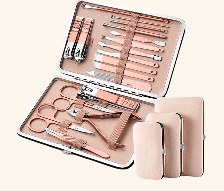 Bộ dụng cụ bấm móng, cắt tỉa móng, làm đẹp 18 chi tiết, cao cấp bằng thép không gỉ nhỏ gọn