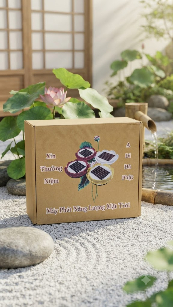 Máy Niệm Phật Hoa Sen Năng Lượng Mặt Trời HY-69, HY-12 (loại Nhỏ)