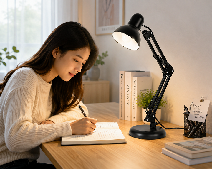 Đèn học để bàn 2in1, đèn học để bàn pixar gấp gọn, xoay 360 độ ( Không bao gồm bóng đèn)