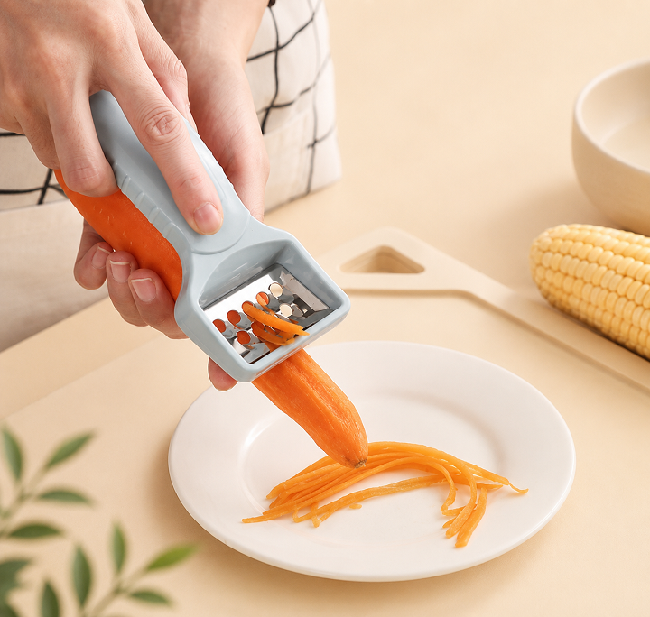 Dụng cụ nạo gọt rau củ 2 đầu, lưỡi inox sắc bén, chất liệu nhựa lúa mạch an toàn