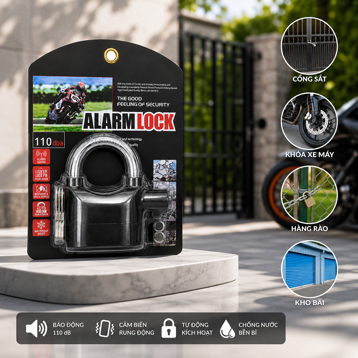 Ổ khóa cửa chống chộm Alarm Lock 70mm