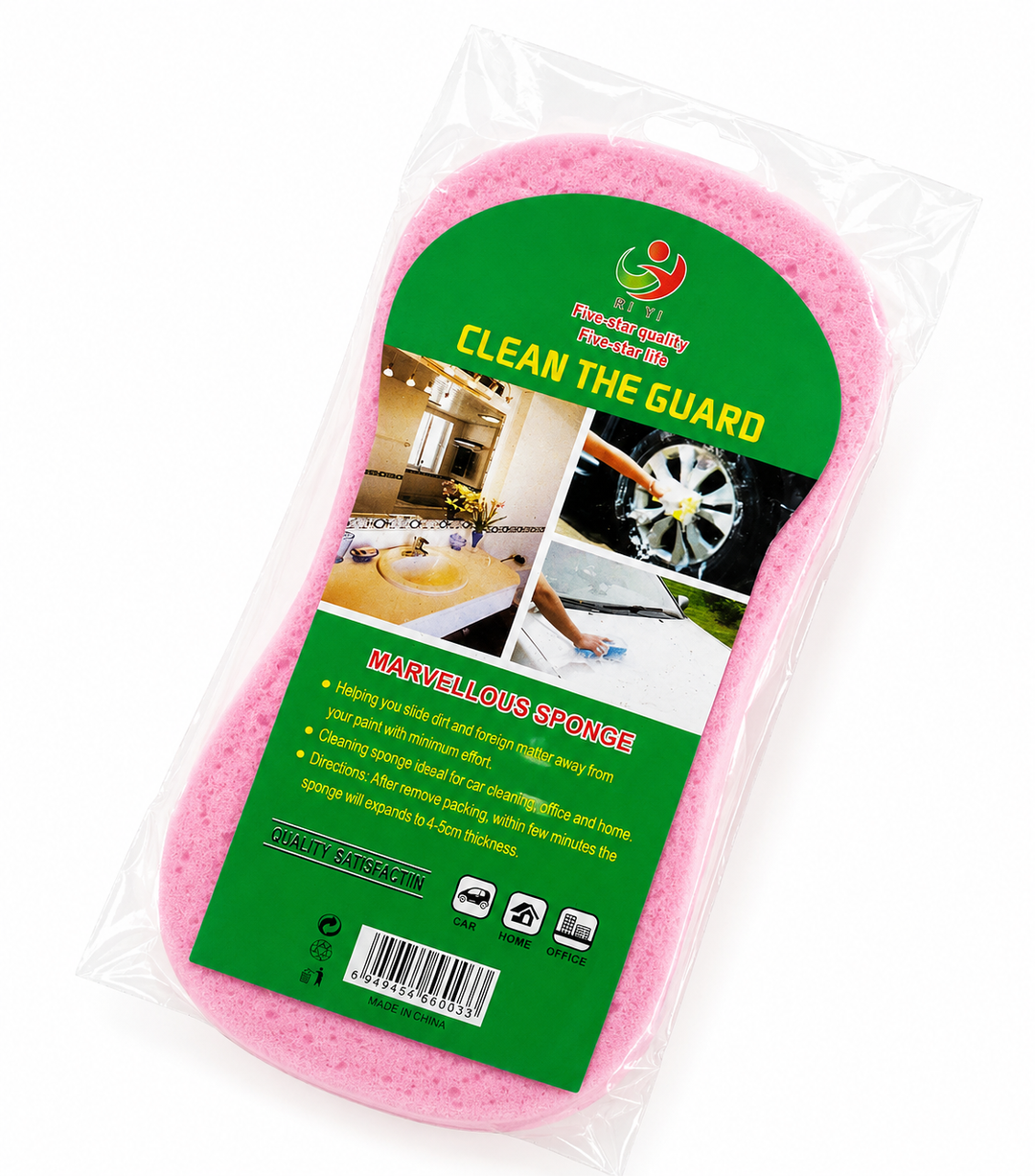 Miếng Bọt Biển Cọ Rửa Đa Năng, Mút Xốp Lau Chùi, Vệ Sinh Xe Cộ Đồ Dùng - Màu Hồng