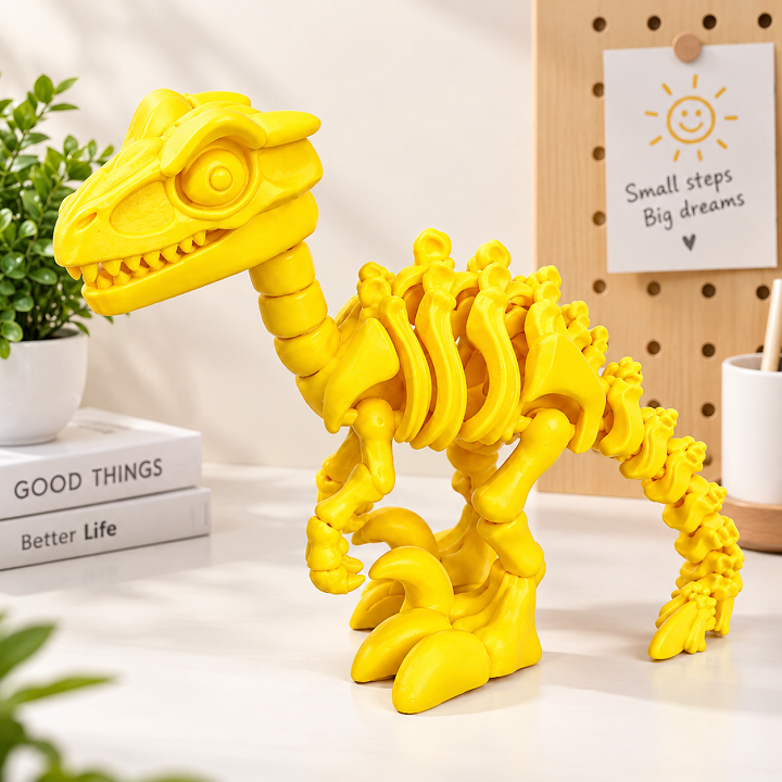Đồ chơi mô hình xương khủng long bằng nhựa nhựa in 3d - Vàng