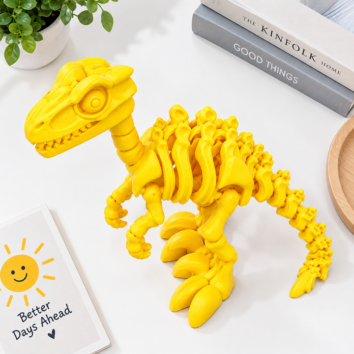 Đồ chơi mô hình xương khủng long bằng nhựa nhựa in 3d - Vàng
