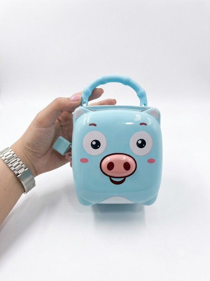 Két sắt mini hình Heo - Xanh