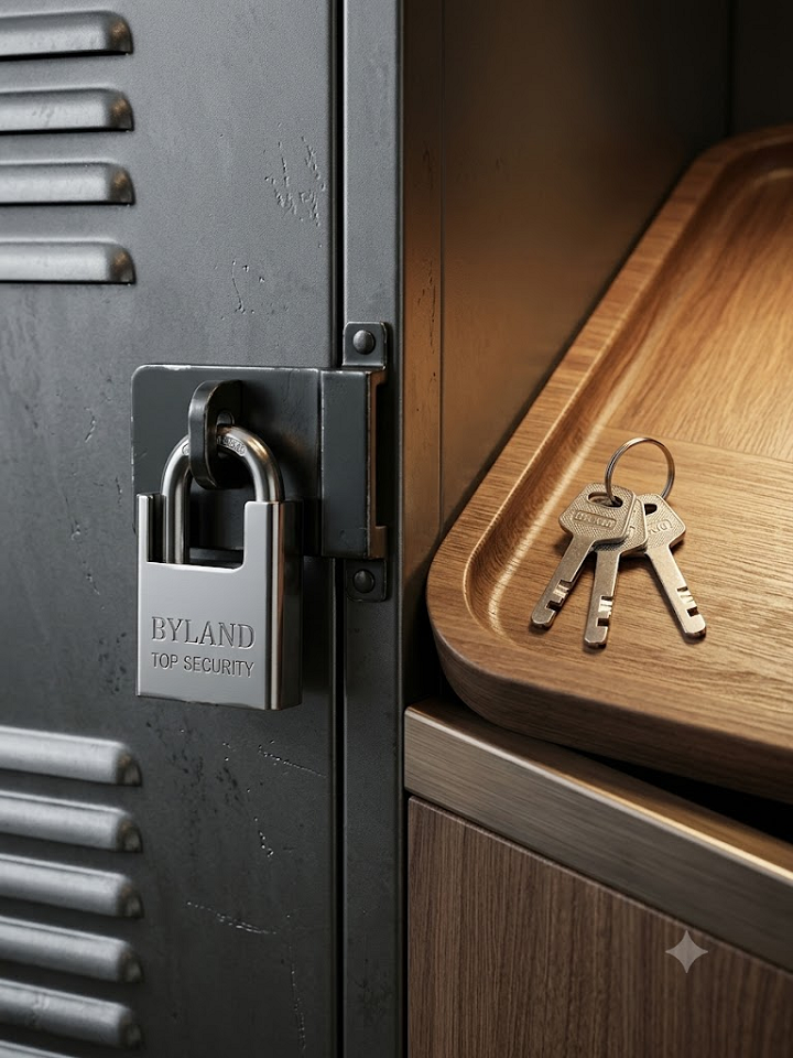 Ổ khóa chống chộm BYLAND 50mm (phun sơn)