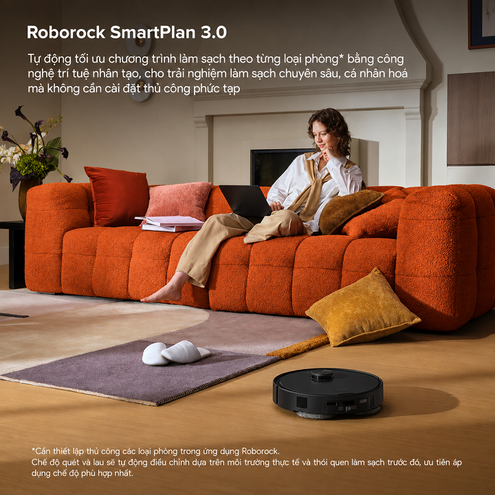 Robot hút bụi Roborock Qrevo 2 Pro, Lực hút 25.000 Pa - Đen